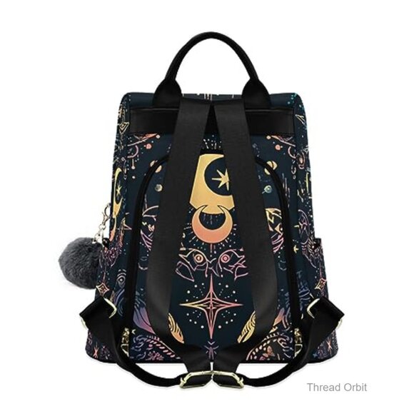Anti-Theft Laptop Backpack with Plush Ball, 13-14 Inch Capacity, Polyester main image 4